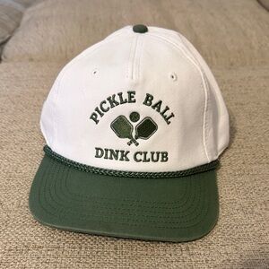 Pickle Ball Dink Club White and Green Cap